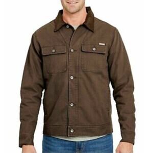 Vintage Woolrich Telluride Jacket Brown Sherpa Fleece Lined Canvas Barn Coat M